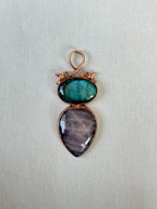 Labradorite & Rose Quartz Pendant - earthandelm