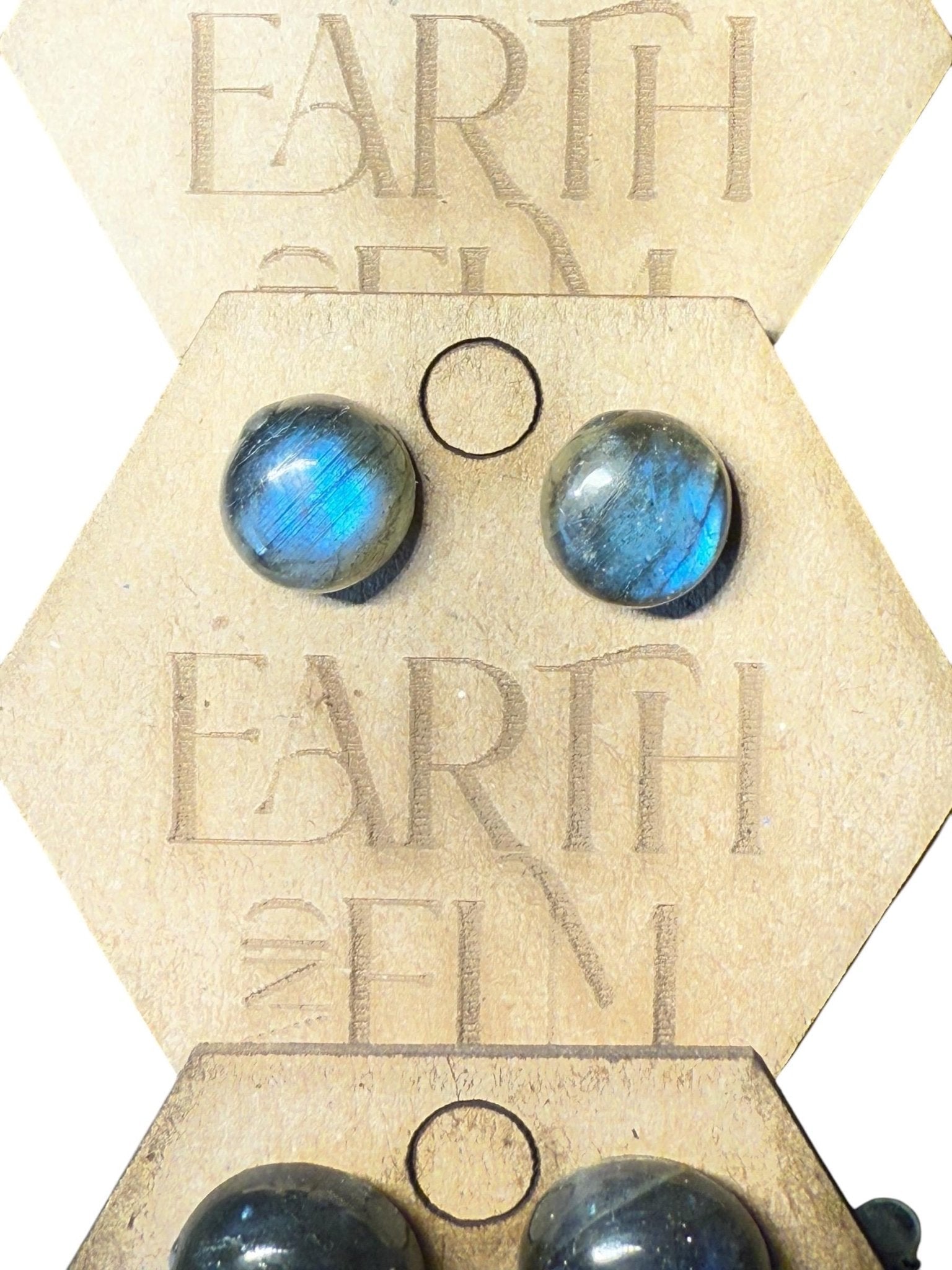 Labradorite Round Studs - earthandelm