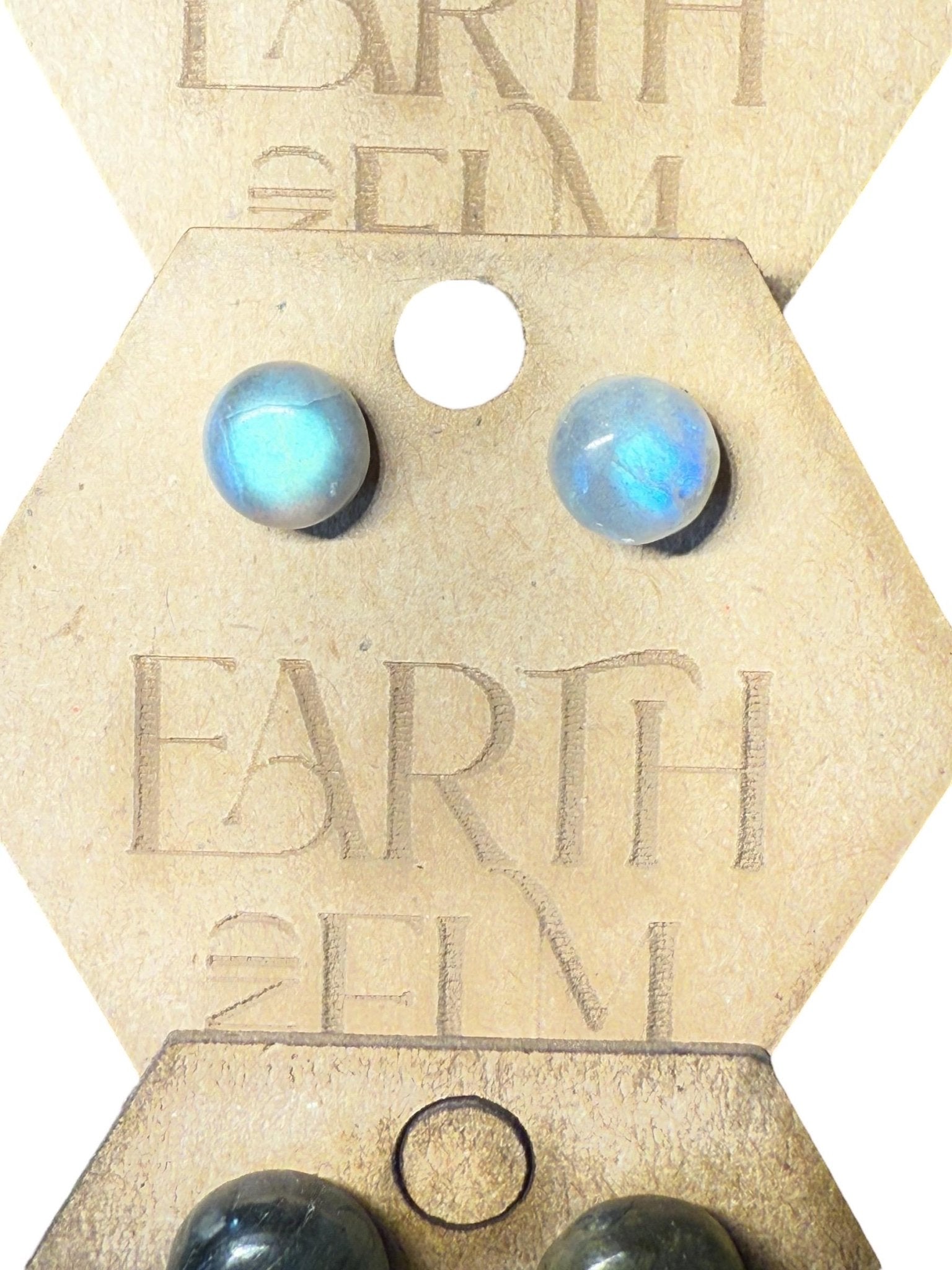 Labradorite Round Studs - earthandelm
