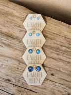 Labradorite Round Studs - earthandelm