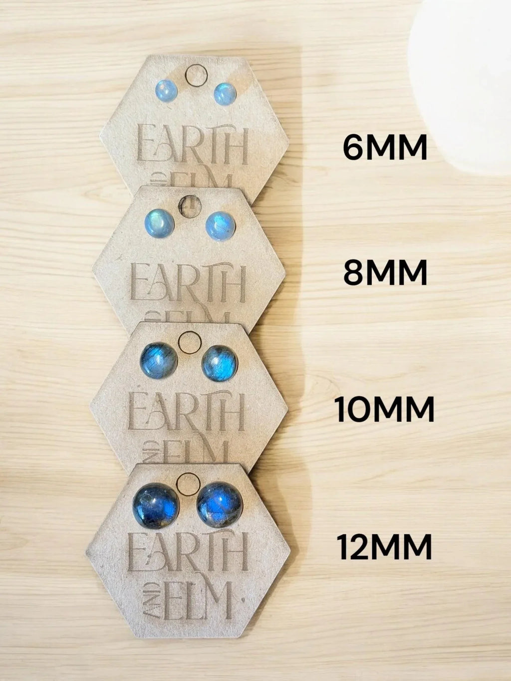 Labradorite Round Studs - earthandelm