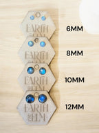 Labradorite Round Studs - earthandelm