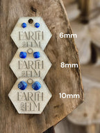 Lapis Lazuli Cushion Studs - earthandelm