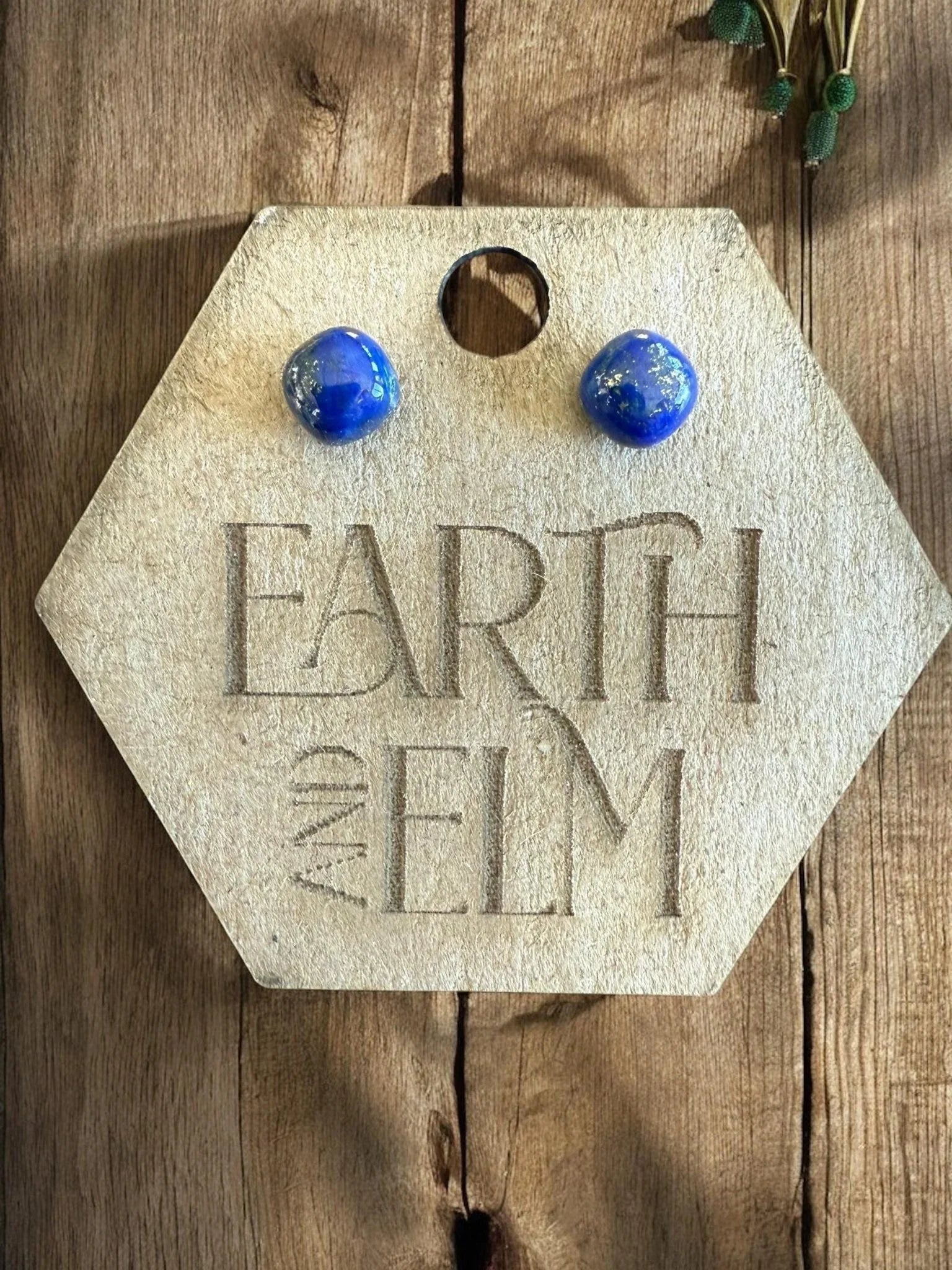Lapis Lazuli Cushion Studs - earthandelm