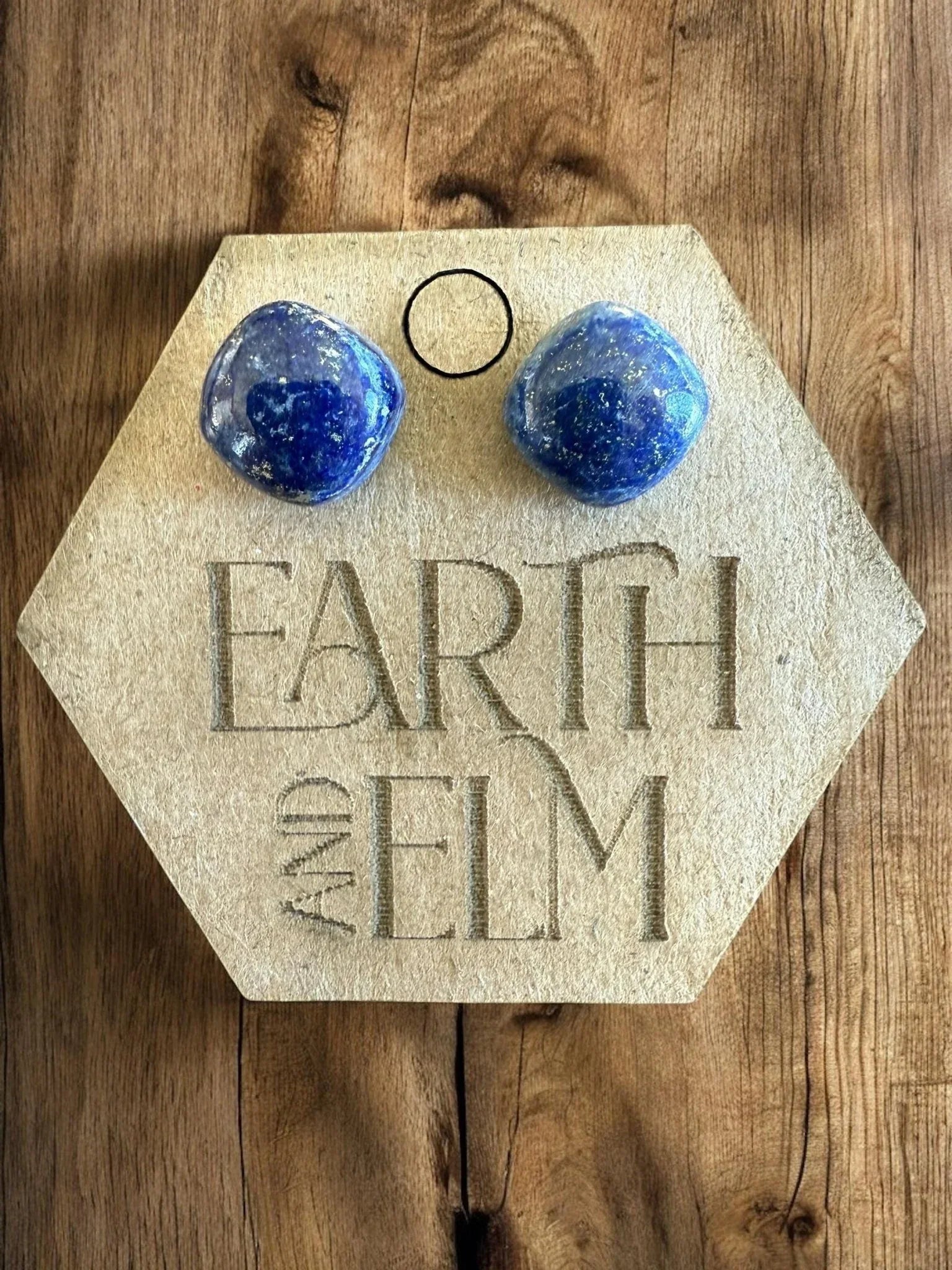 Lapis Lazuli Cushion Studs - earthandelm