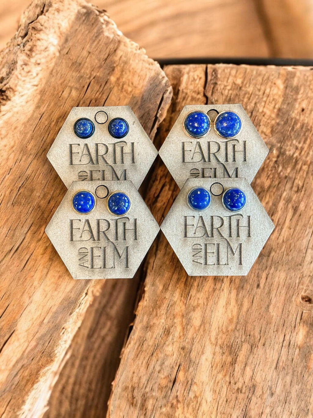 Lapis Lazuli in Metal Settings - earthandelm