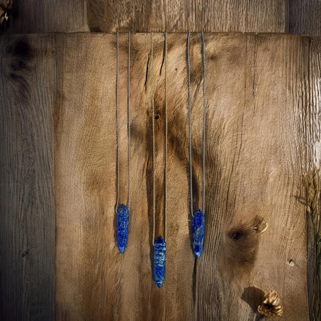 Lapis Lazuli Point Necklace - earthandelm