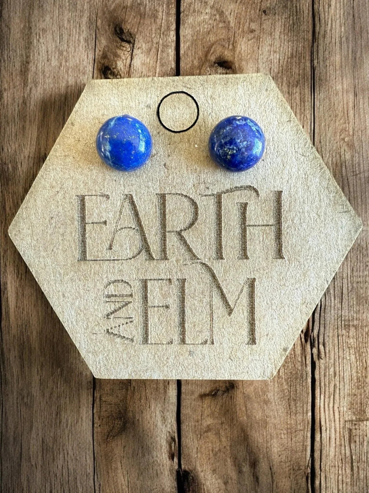 Lapis Lazuli Round Studs - earthandelm