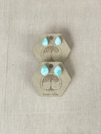 Larimar Pear Studs - earthandelm