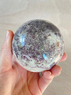 Lepidolite Sphere | Purple Crystal | Authentic Gemstone | Crystal Ball - earthandelm