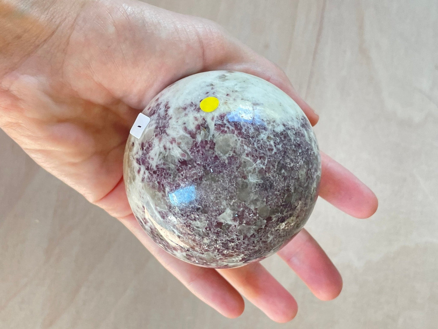Lepidolite Sphere | Purple Crystal | Authentic Gemstone | Crystal Ball - earthandelm
