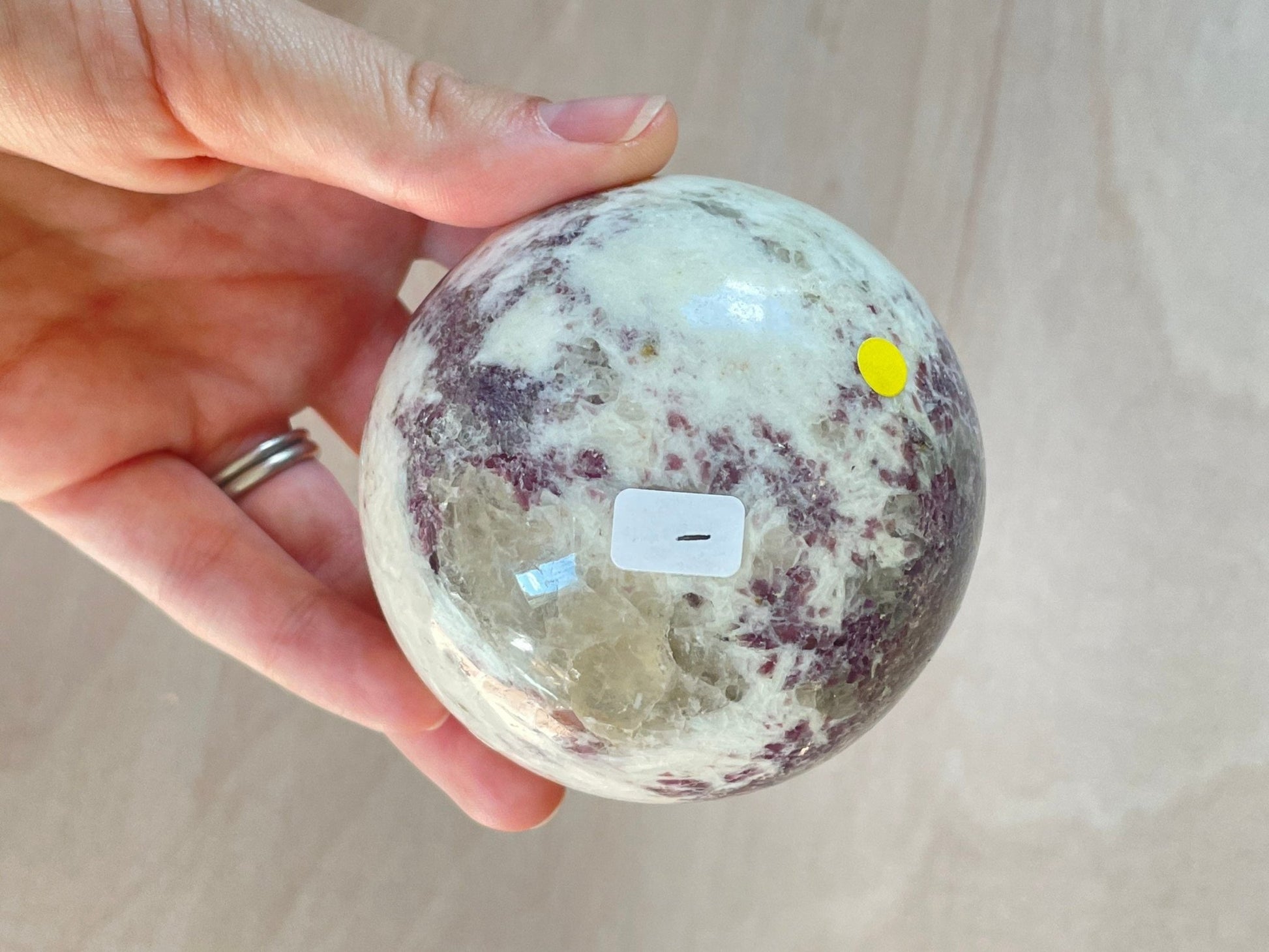 Lepidolite Sphere | Purple Crystal | Authentic Gemstone | Crystal Ball - earthandelm