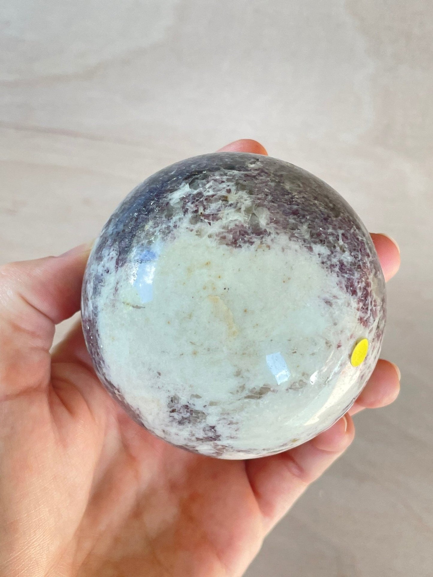 Lepidolite Sphere | Purple Crystal | Authentic Gemstone | Crystal Ball - earthandelm