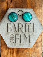 Malachite in Metal Settings - earthandelm