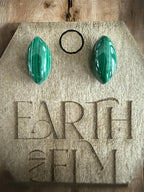 Malachite Marquise Gemstone Studs - earthandelm