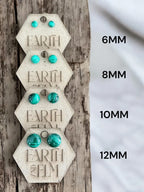 Malachite Round Studs - earthandelm