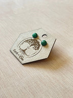 Malachite Round Studs - earthandelm
