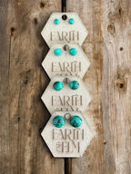 Malachite Round Studs - earthandelm