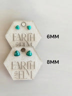 Malachite Trillion Studs - earthandelm