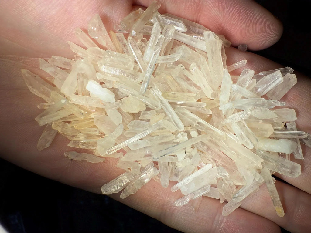 Matchstick Quartz Points | Extra Small Raw Quartz Points | Crystal Grid Gemstones | Jewelry Making Points | A Grade Quartz