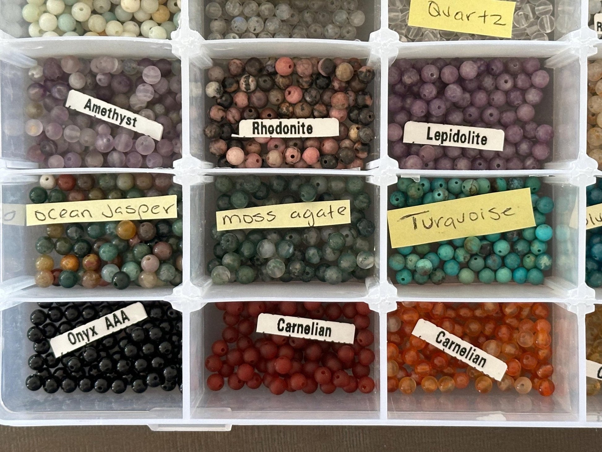 Minimalist Gemstone Bead Necklace - earthandelm