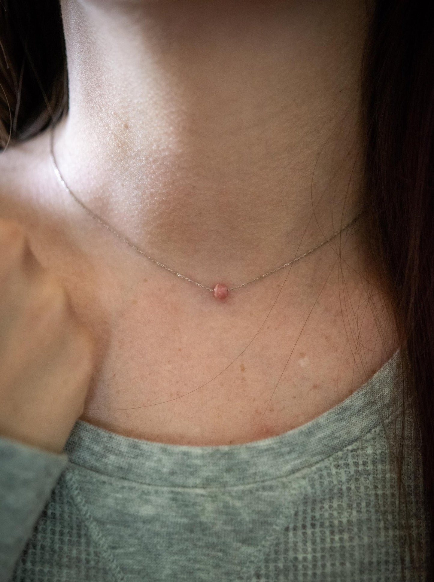 Minimalist Gemstone Bead Necklace - earthandelm