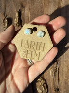 Moonstone Cushion Studs - earthandelm