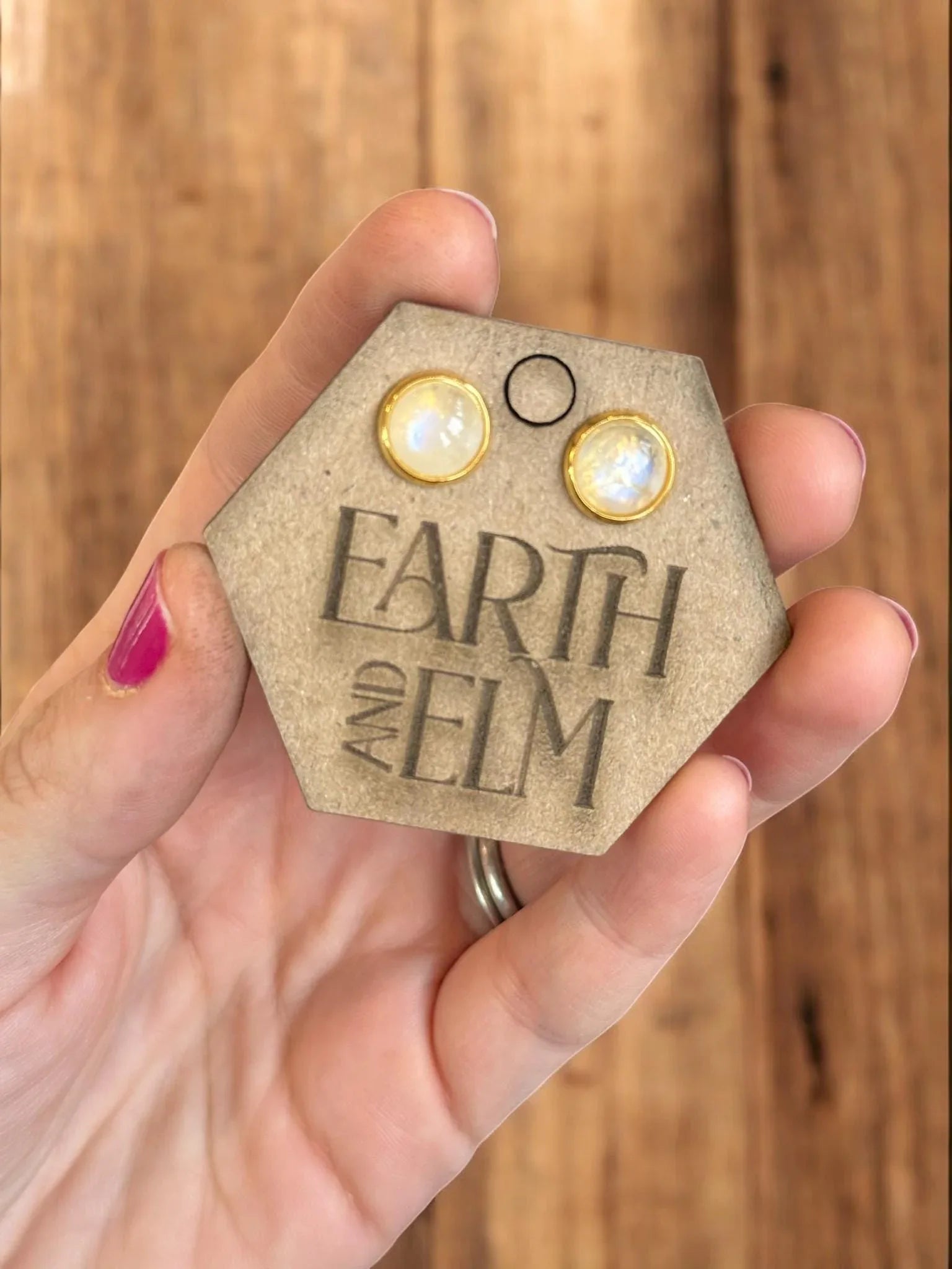 Moonstone in Metal Settings - earthandelm