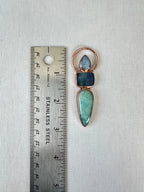 Moonstone, Labradorite and Amazonite Pendant - earthandelm