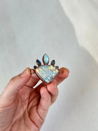 Moonstone, Larimar and Labradorite Pendant - earthandelm