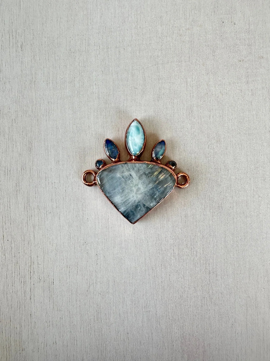 Moonstone, Larimar and Labradorite Pendant - earthandelm