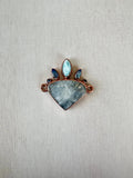 Moonstone, Larimar and Labradorite Pendant - earthandelm