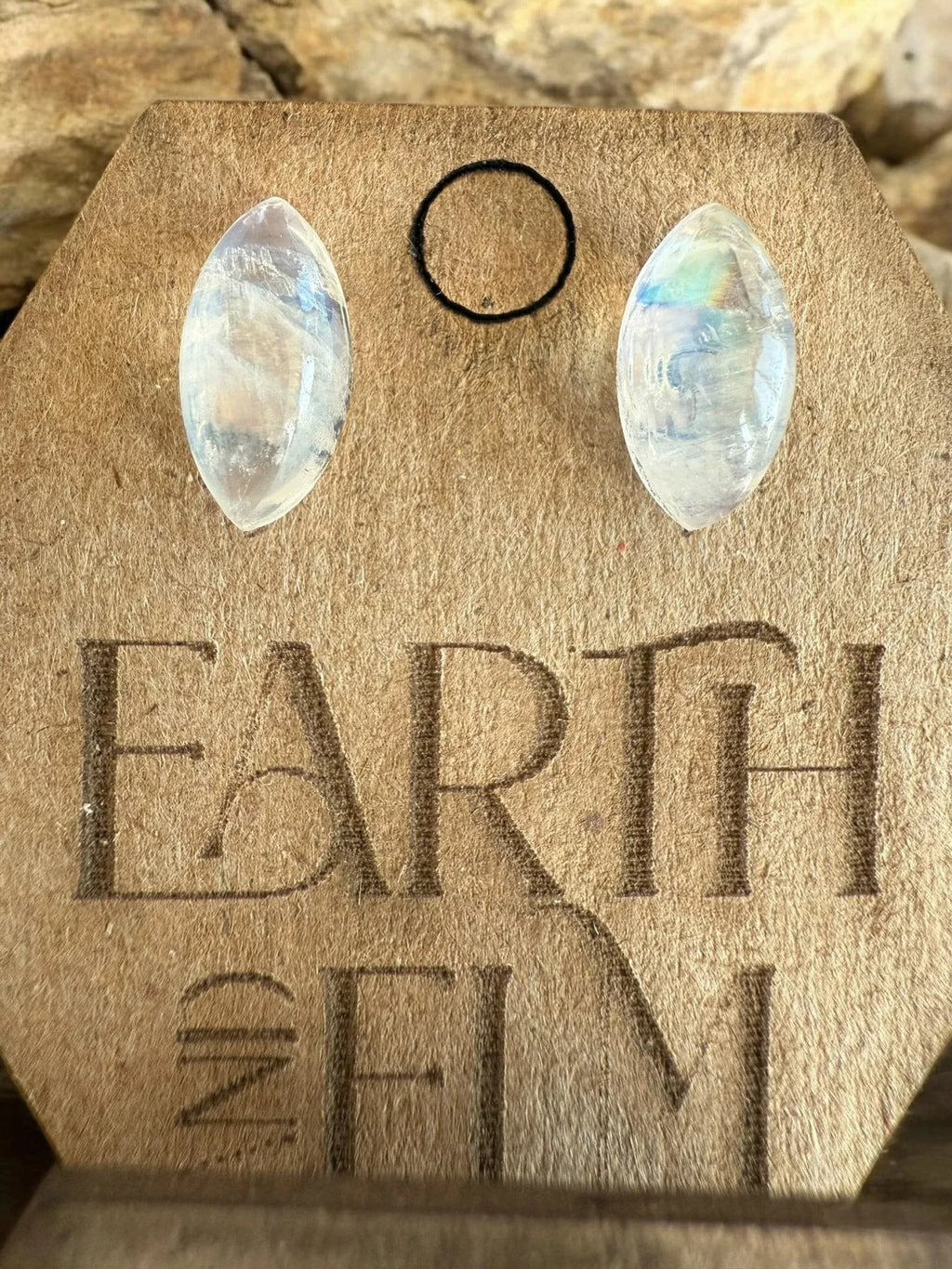 Moonstone Marquise Gemstone Studs - earthandelm