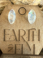 Moonstone Marquise Gemstone Studs - earthandelm
