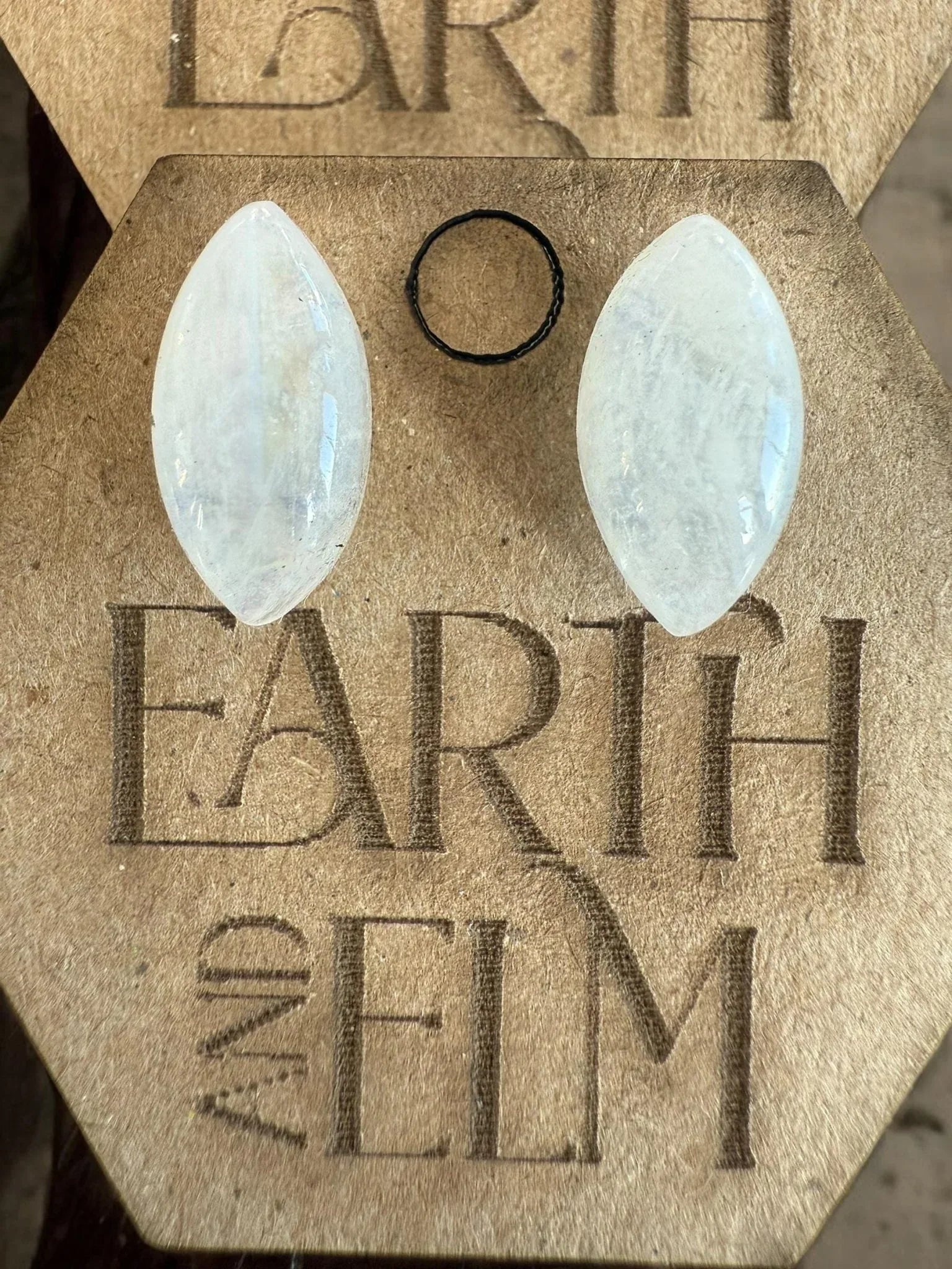 Moonstone Marquise Gemstone Studs - earthandelm