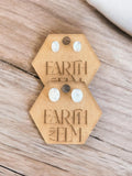Moonstone Oval Studs - earthandelm