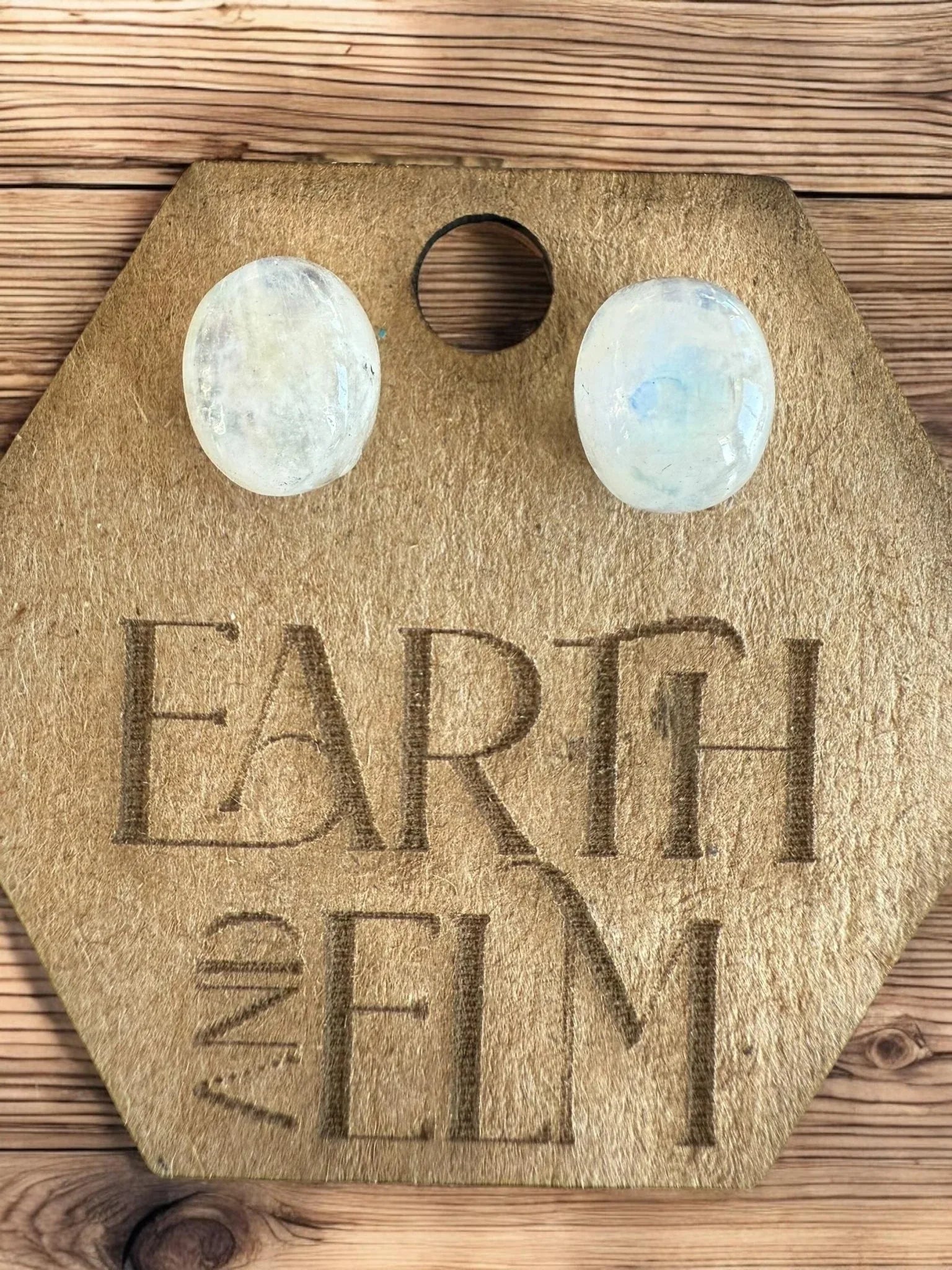 Moonstone Oval Studs - earthandelm