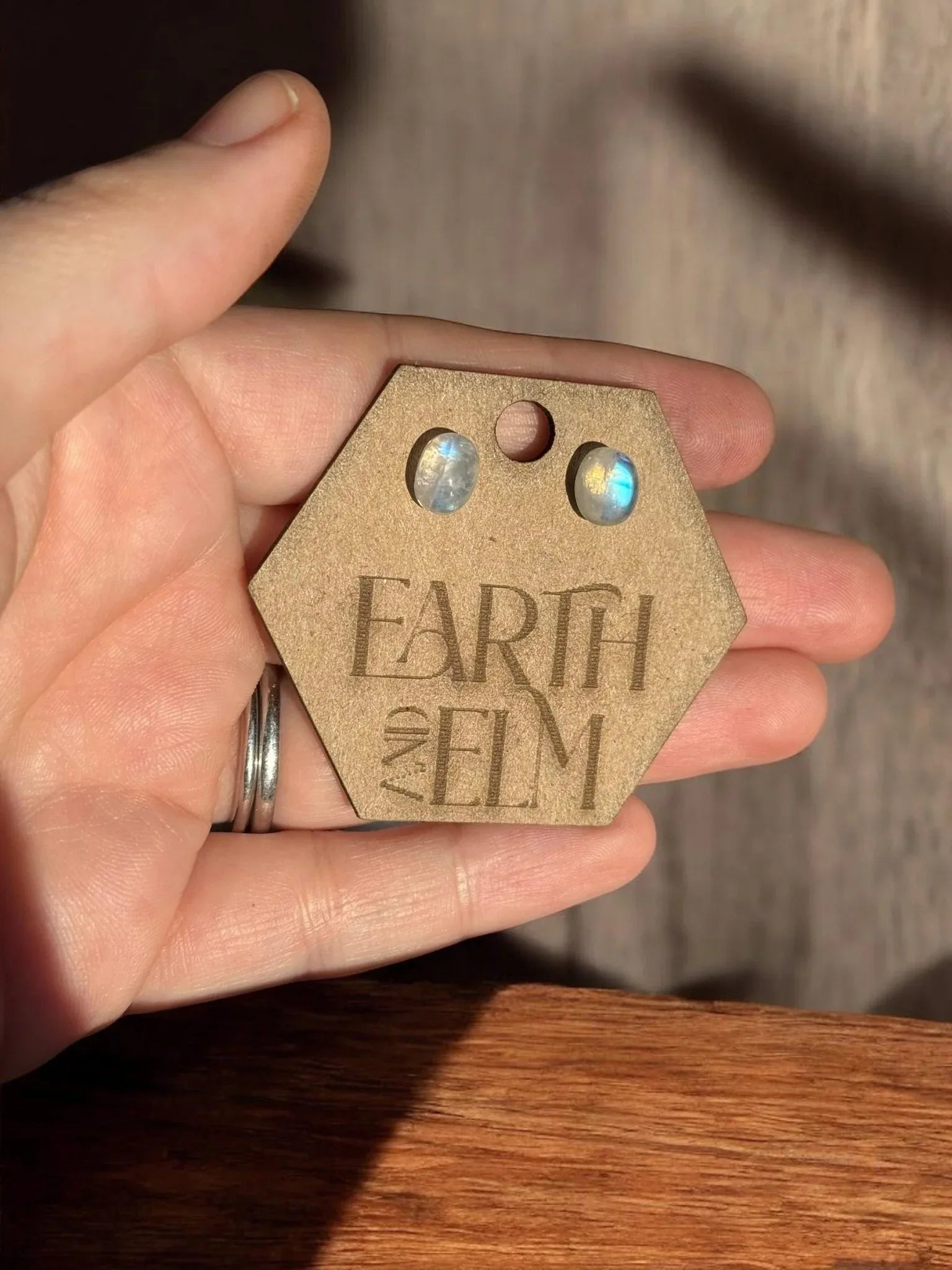 Moonstone Oval Studs - earthandelm