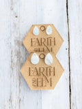 Moonstone Pear Studs - earthandelm