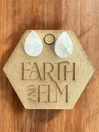 Moonstone Pear Studs - earthandelm