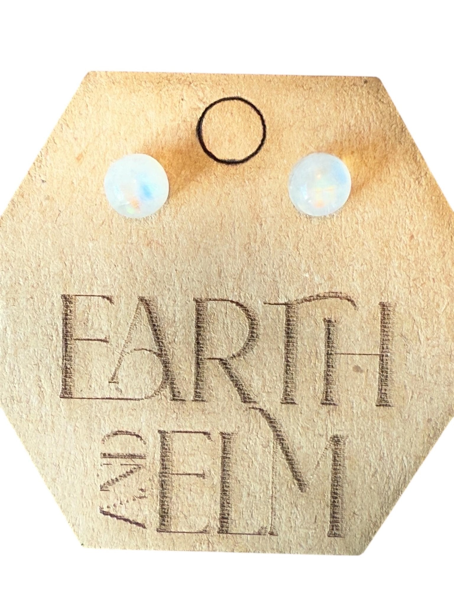 Moonstone Round Gemstone Studs - earthandelm