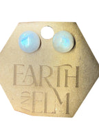 Moonstone Round Gemstone Studs - earthandelm