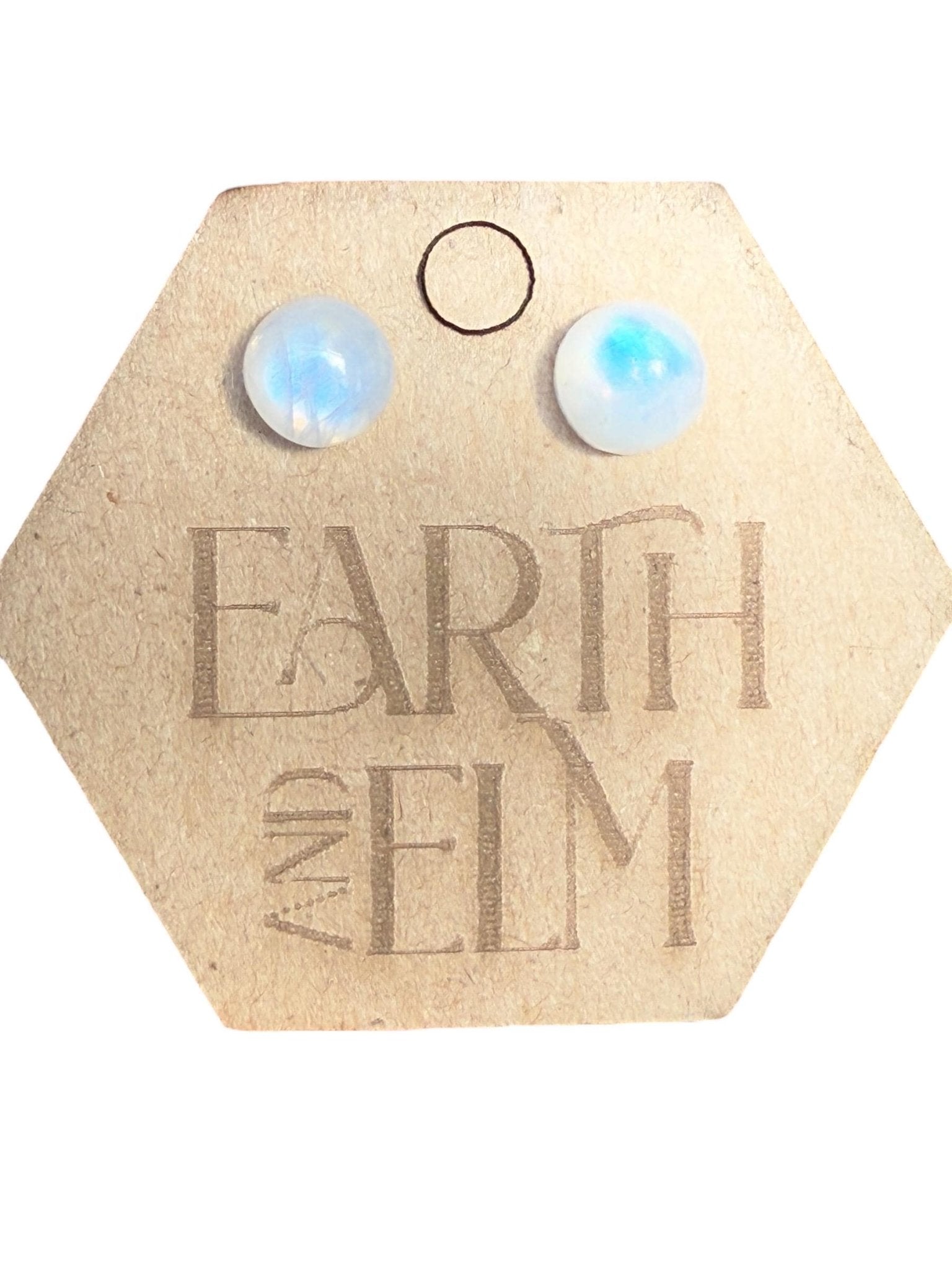 Moonstone Round Gemstone Studs - earthandelm