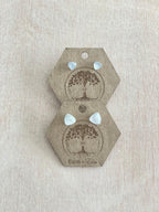 Moonstone Trillion Studs - earthandelm