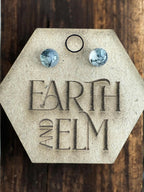 Moss Agate Round Studs - earthandelm