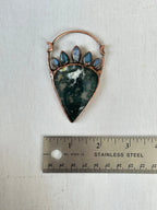 Moss Agate Statement Pendant - earthandelm