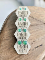 Nephrite Jade Round Gemstone Stud Earrings - earthandelm