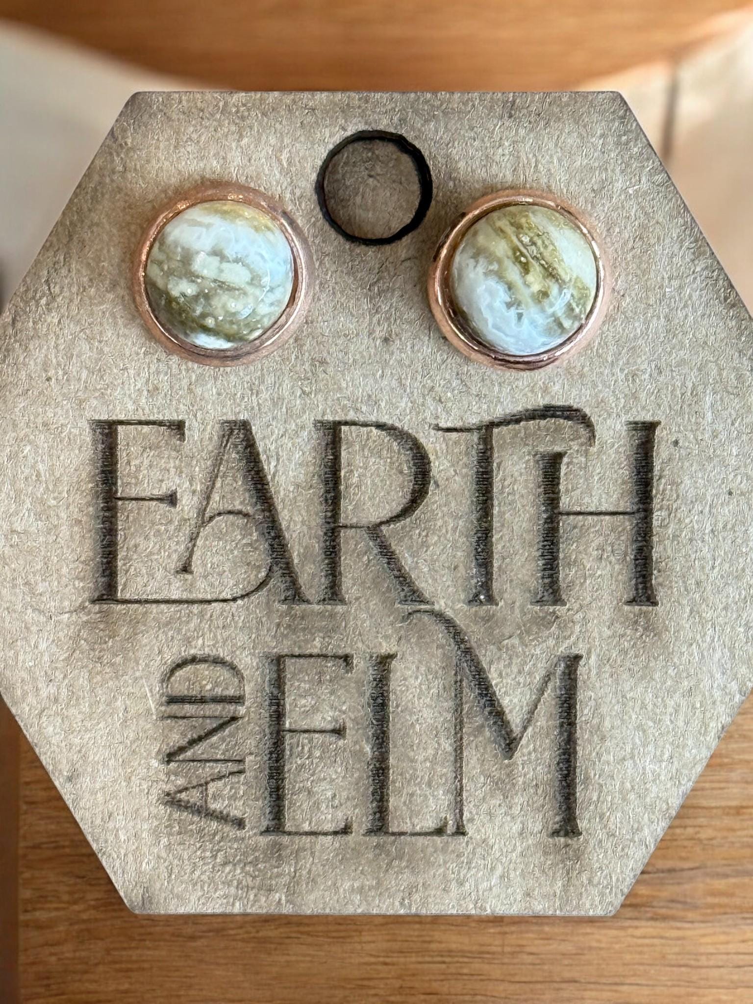 Ocean Jasper in Metal Settings - earthandelm