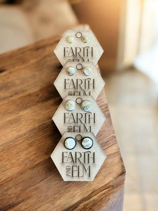 Ocean Jasper in Metal Settings - earthandelm