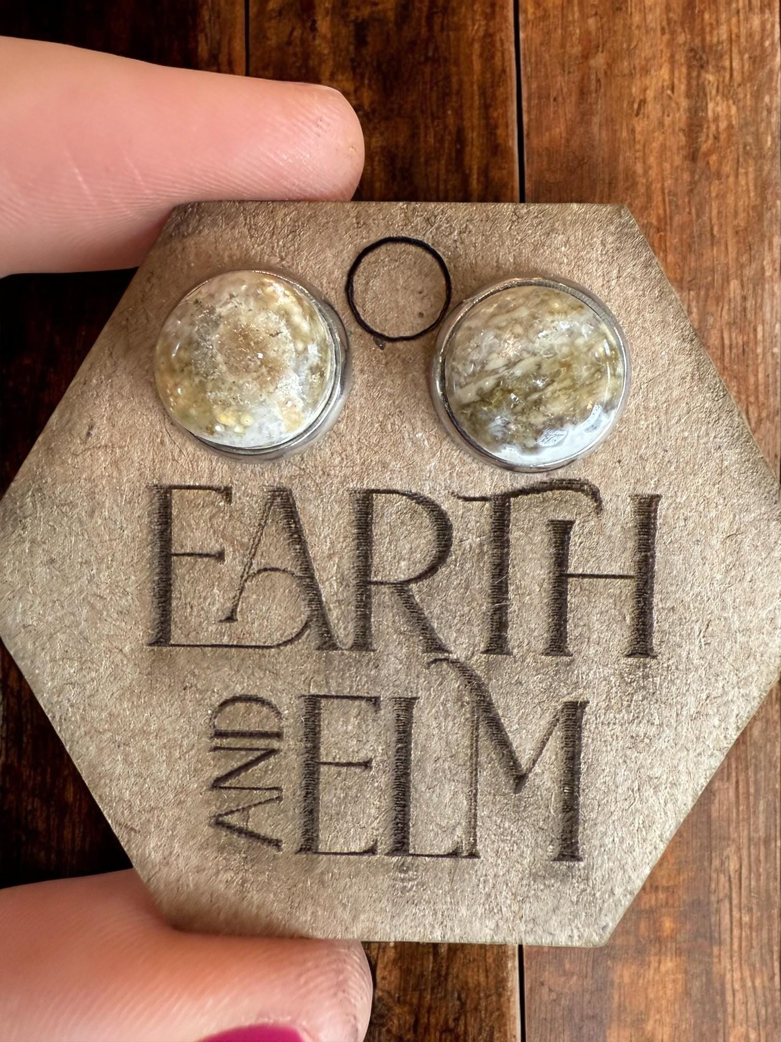 Ocean Jasper in Metal Settings - earthandelm